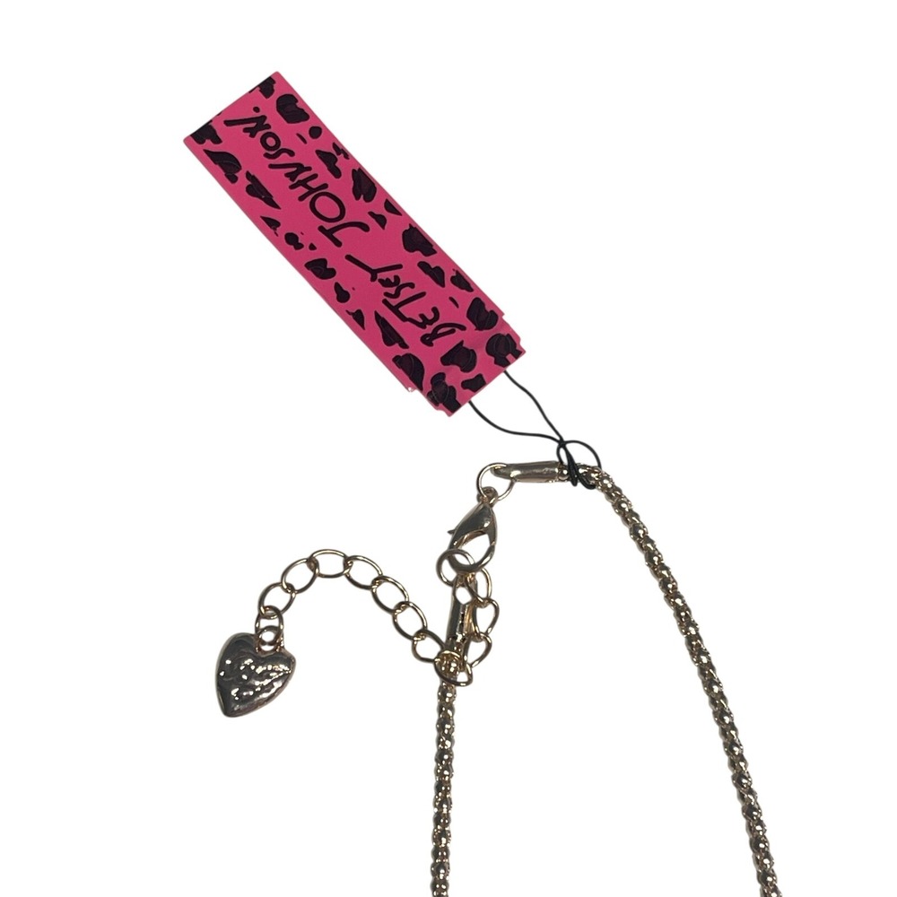 Betsey Johnson Large Fairy Ballerina Gold Tone‎ Statement 13" Necklace-NEW - Picture 3 of 5